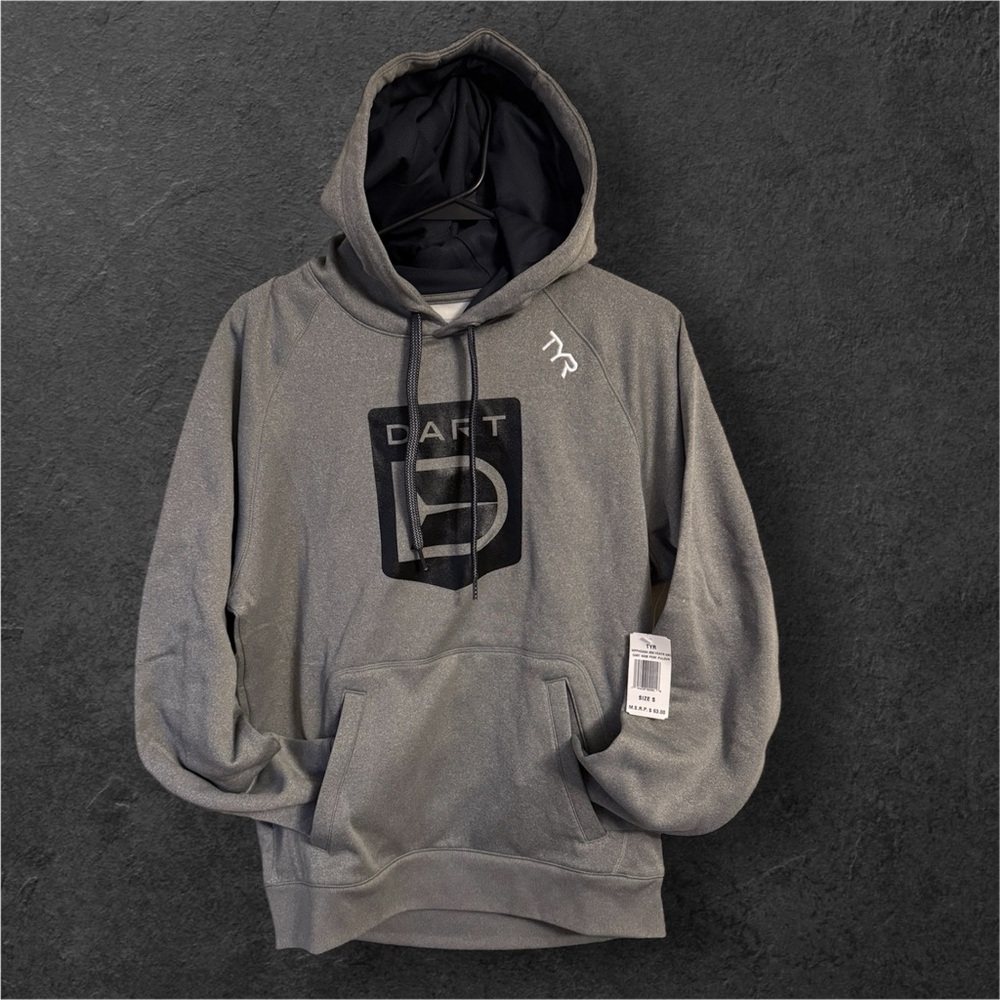 TYR Dart Charcoal Gray Unisex Small Hoodie